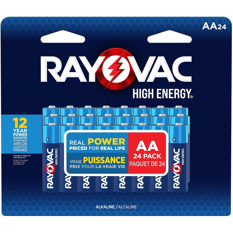 HIGH ENERGY AA Alkaline Batteries, Long Lasting, All Purpose, 24-pk Y8288