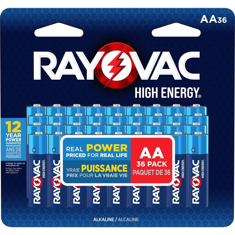 HIGH ENERGY AA Alkaline Batteries, Long Lasting, All Purpose, 36-Pk I2345