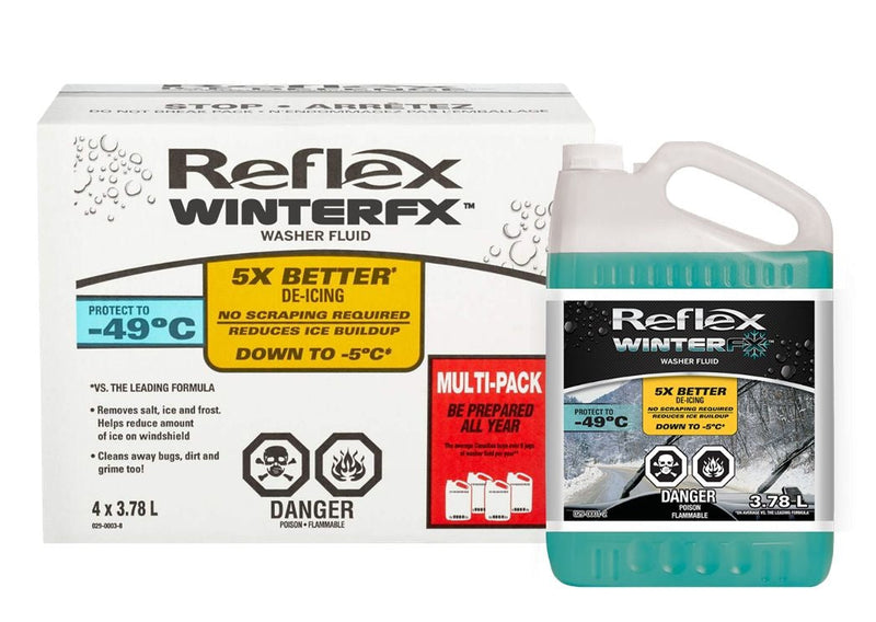 WinterFx Windshield Winter Washer Fluid, -49°C, 3.78L, 4-pk B2289