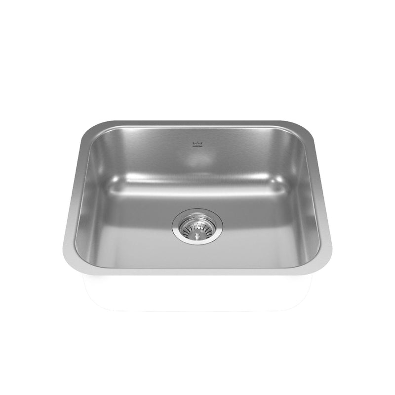 Single Stainless Steel Sink, 19.75x17.75-in T2064