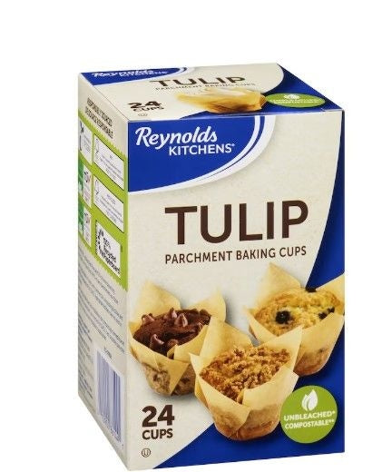 24PC PARCHMENT TULIP CUPS P2007