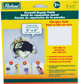 Permanent Self-Adhesive Fibreglass Mesh Drywall Repair Patch Tape, 7 x 7-in, 2-pk