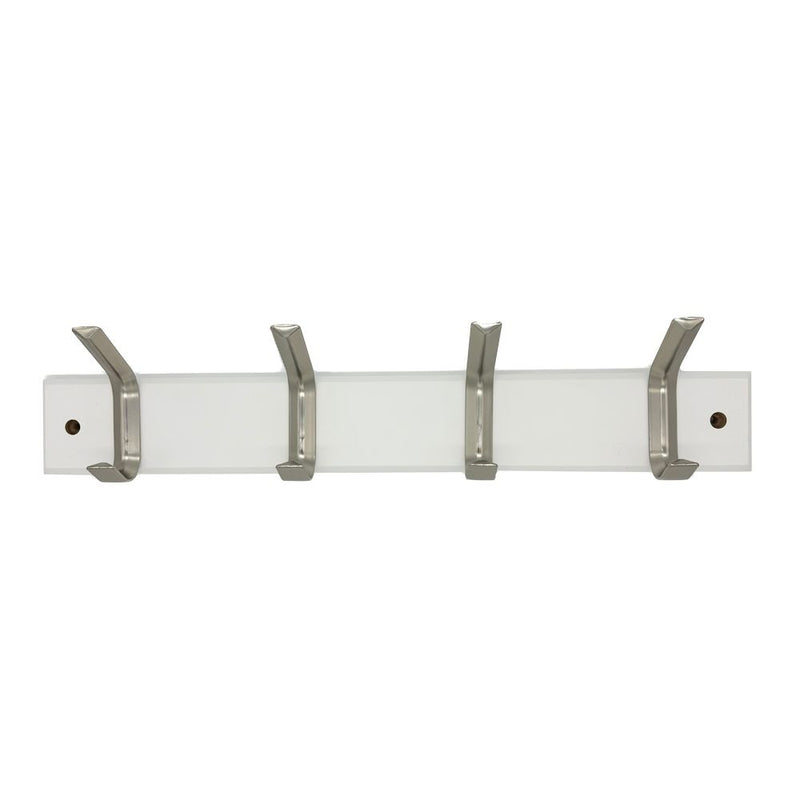 Double 4 Hook on Board, 18", White E9614