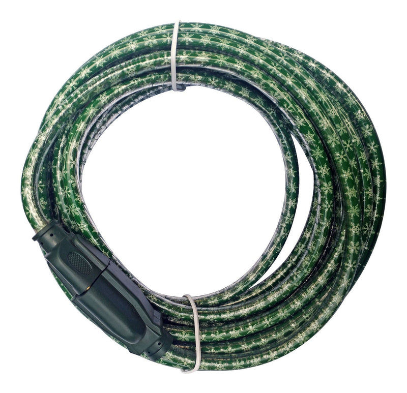 1-Outlet Green Extension Cord with Snowflake, 7.5-m W7648