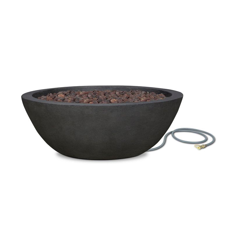 Riverside Round Concrete Gas Fire Pit in Shale, 36-in I7692