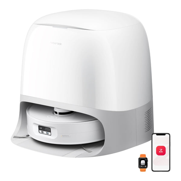 Roborock Qrevo Curv 2 Flow Robot Vacuum & Mop featuring 20,000 Pa suction, a 220 RPM roller mop, and advanced LiDAR navigation. G1475