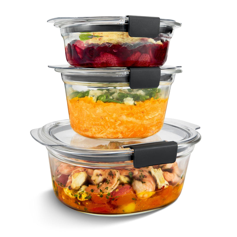 Brilliance Stainshield Glass Round Food Storage Container Set, 6-pc O5769