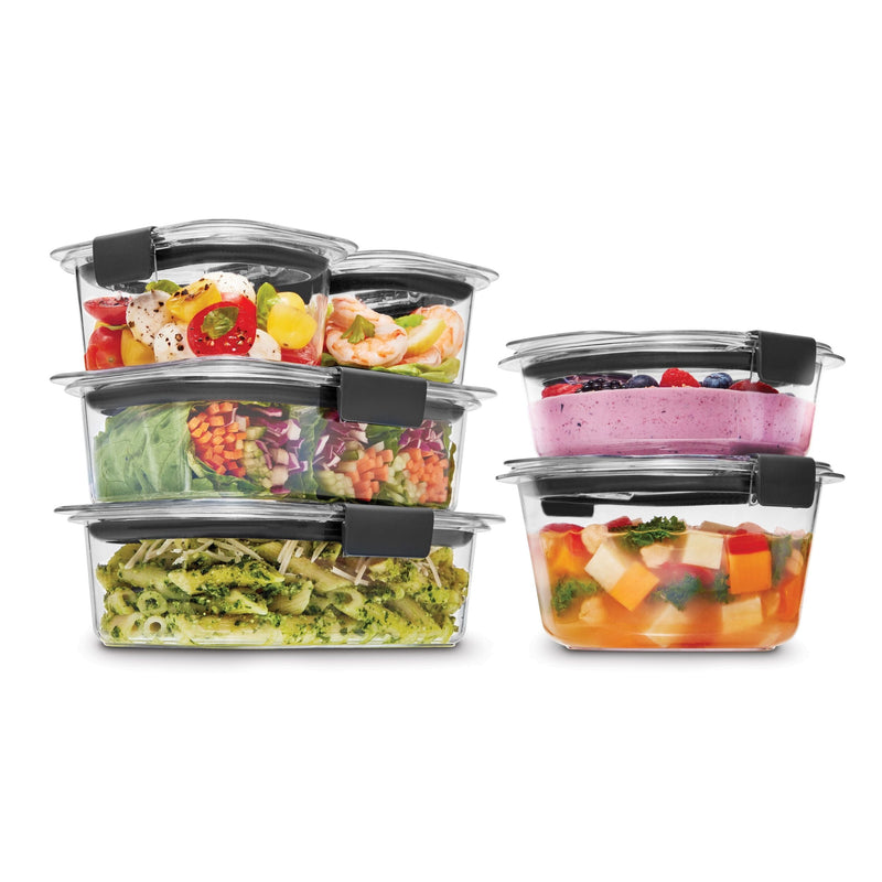 Brilliance Stainshield Mixed Plastic Food Storage Container, 12-pc W1396