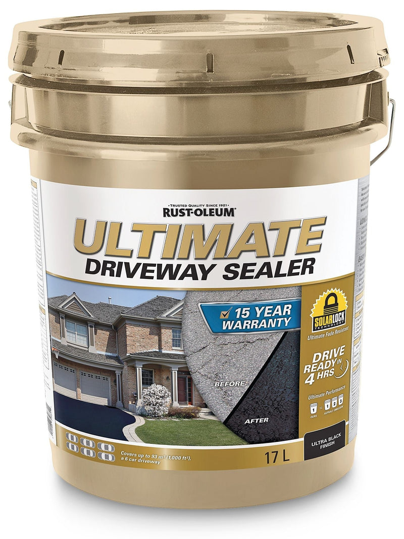 15-Year Ultimate Asphalt Driveway Sealer, 1000 sq. ft Coverage, Ultra Black, 17-L B7626