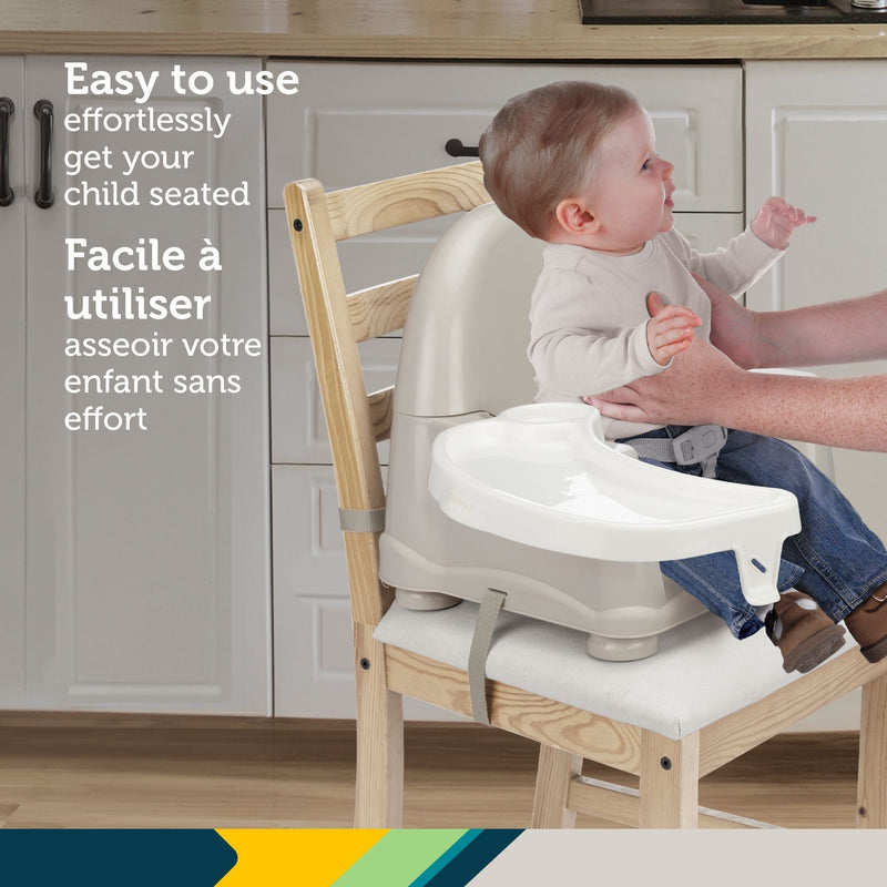 Easy Care Taupe Swing Tray Booster Seat W1488