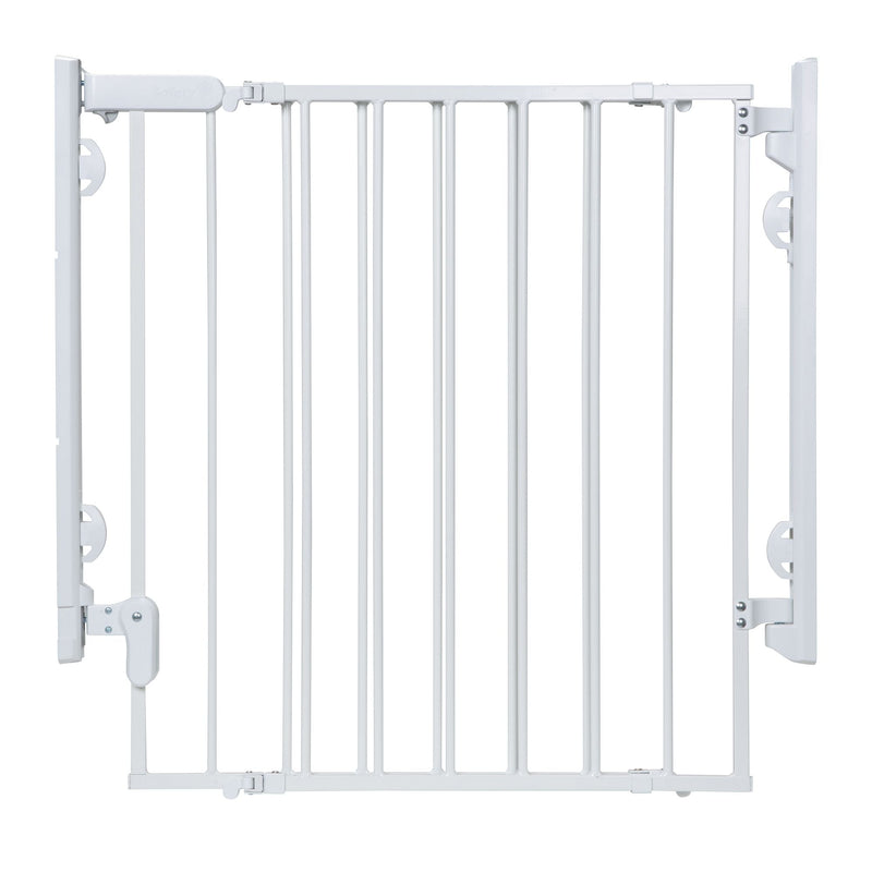 Ready To Install Top of the Stairs Baby Safety Gate, White A1509