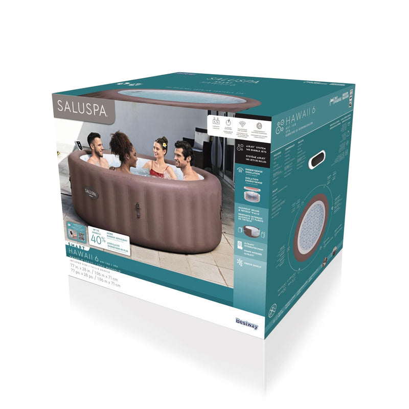 Hawaii Smart AirJet 6-Person Terracotta Round Spa, 77-in x 28-in N4159