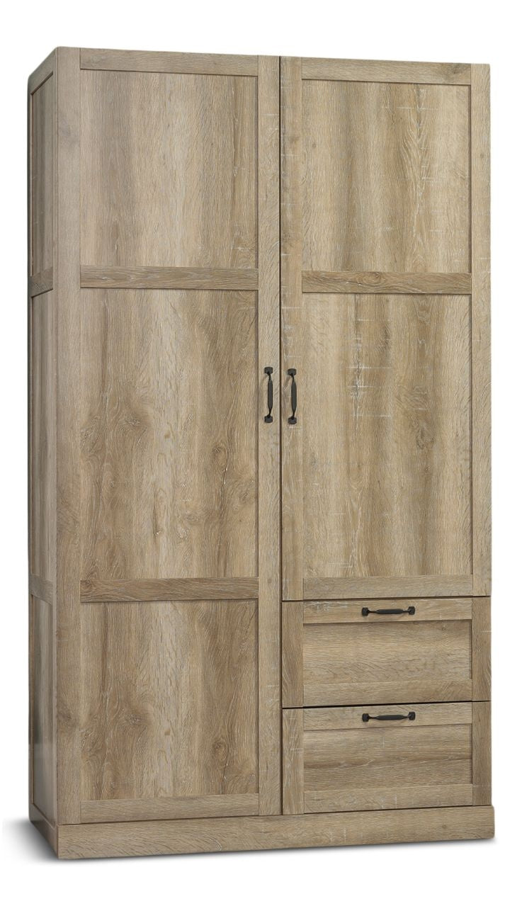 2 Door 2 Drawer Wardrobe, Oak Z6014