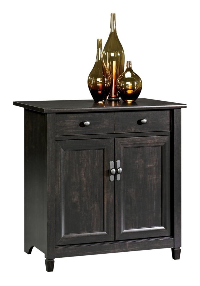 Edge Water 2-Door Storage Cabinet With Adjustable Shelf, Estate Black Finish P7871