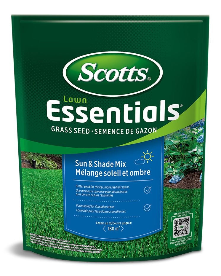 Lawn Essentials Sun & Shade Grass Seed Mix, Weed-Free, 1-kg S6516