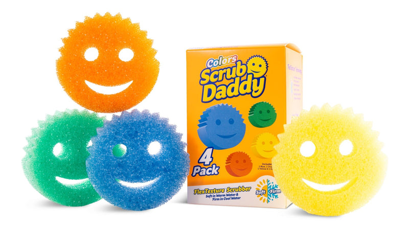 Colors Scratch-Free Cleaning Sponge/Scrubber with FlexTexture, 4-pk X3210