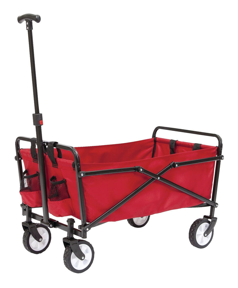 Outdoor Collapsible Folding Utility Wagon with Cup Holders, 150-lb Capacity I0070