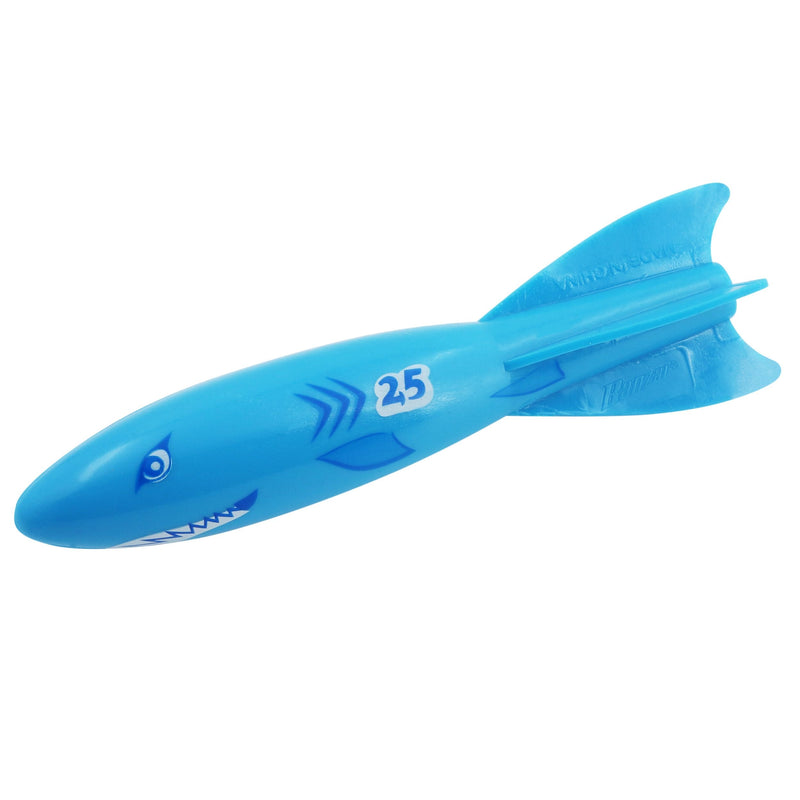 Shark Torpedo Beast Underwater Pool Diving Toys, Multi-Coloured, Assorted, 4-pk, Ages 3+, for Beach/Pool Fun Activities P0492
