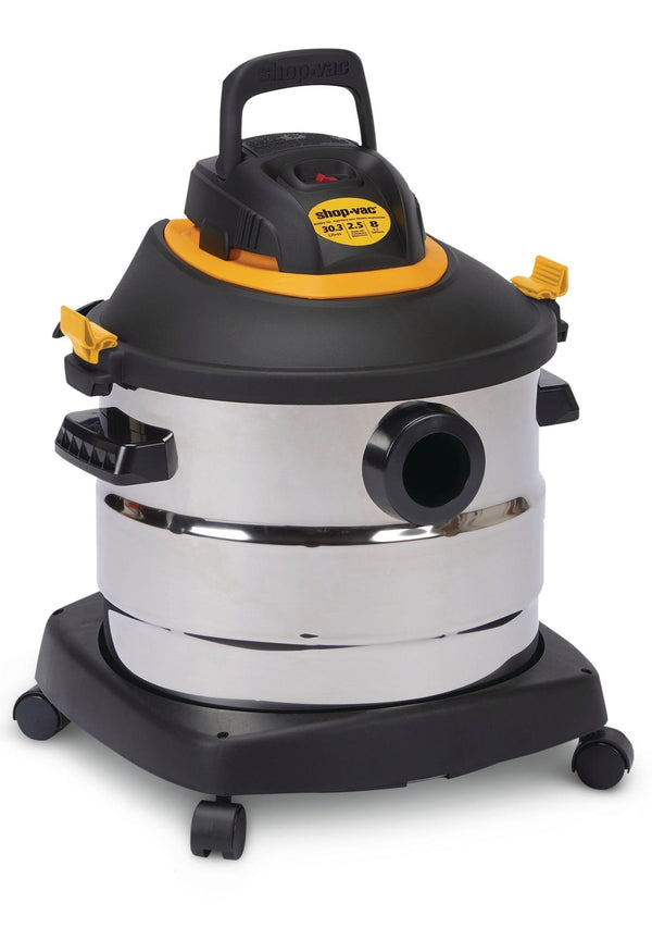 2031848 2.5 Peak HP Stainless Steel Wet/Dry Shop Vacuum with Hose and Accessories, 30-L H3192