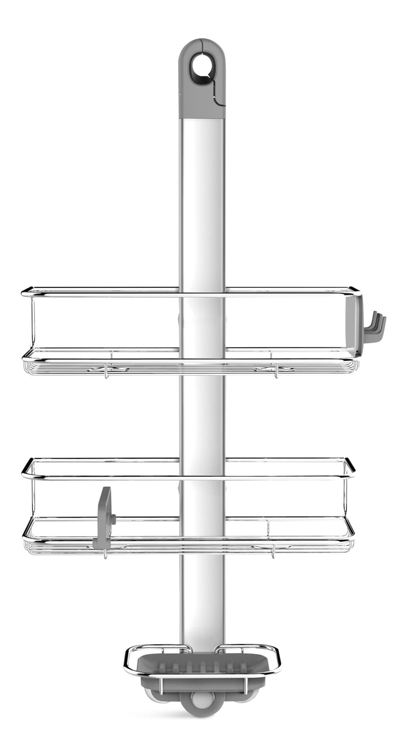 Medium Adjustable Shower Caddy, Stainless Steel and Anodized Aluminum K8458