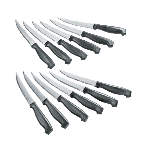 Stainless Steel Laser Steak Knife Set, Dishwasher Safe, 12-pc