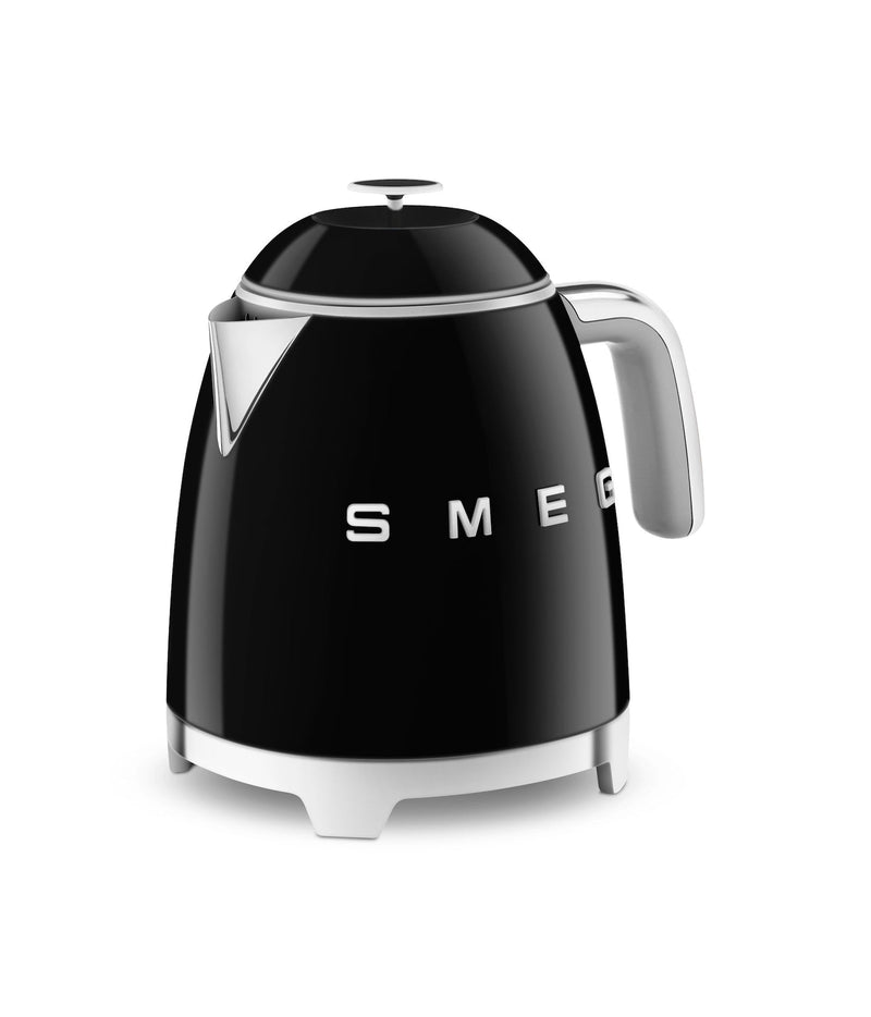 50's 1400W Retro Style Electric Mini Countertop Kettle with Cordless Base, Black, 0.8-L X3455
