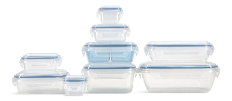 Food Storage Container Set with Airtight & Leakproof Seal, Nestable, 9 Count T2387