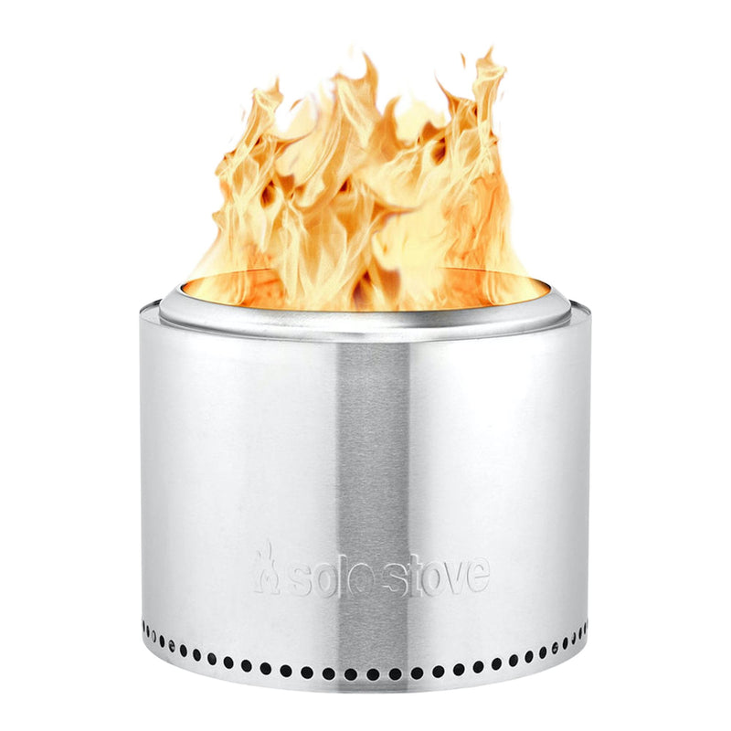 Stove Stainless Steel Smokeless Bonfire Fire Pit with Removable Ash Pan, 19.5 x 14-in E9851