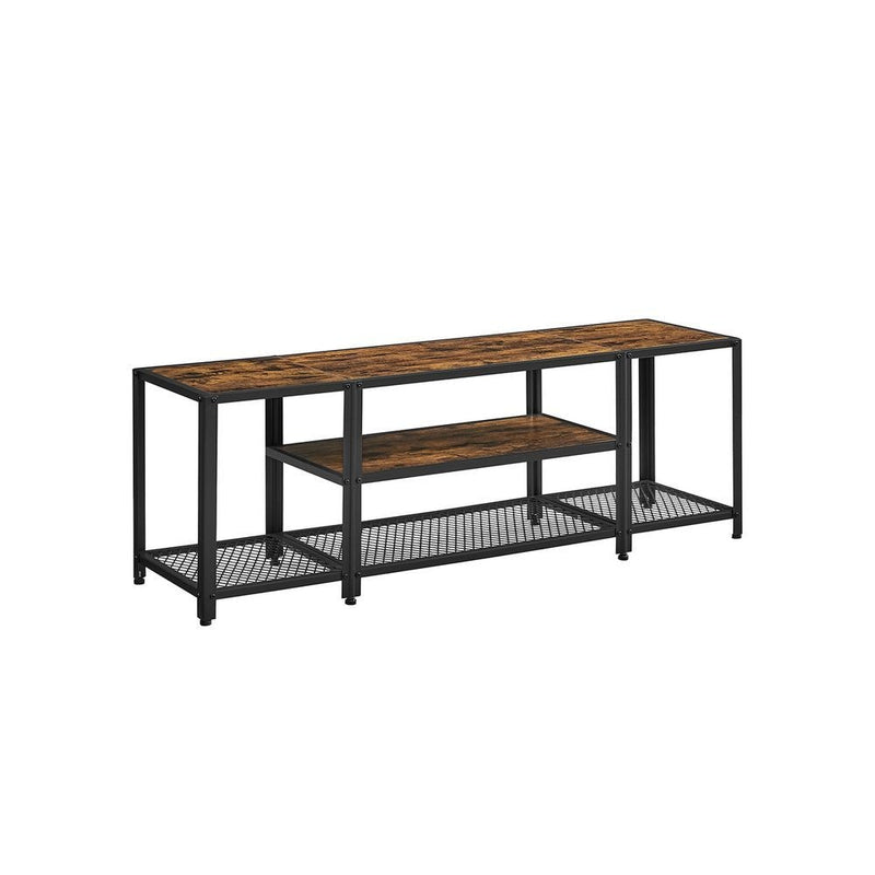 Home 3-Tier Industrial Rustic Brown TV Stand M6624