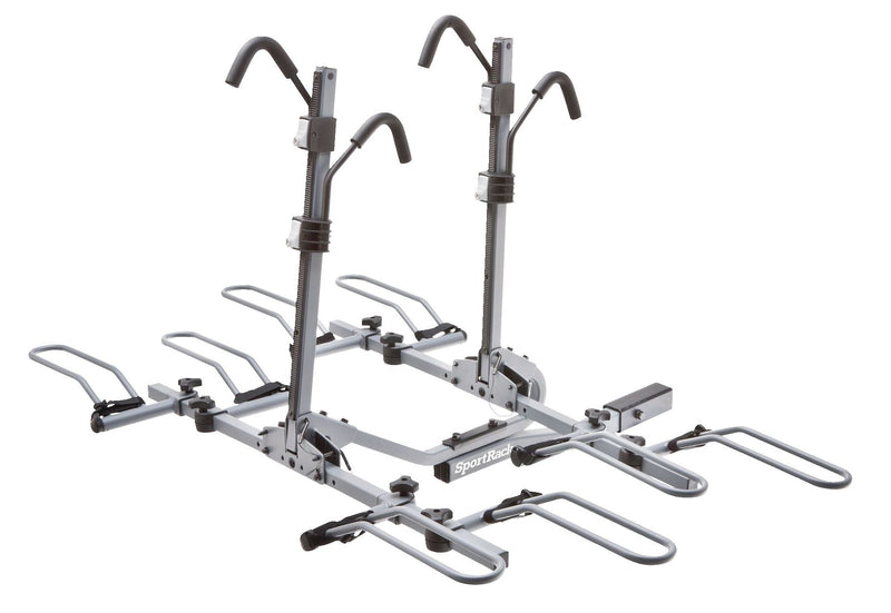 SR2902LR Crest Deluxe 4-Bike Lock & Tilt Platform Hitch Mount Bike Rack, Fits 2-in Receiver, Granite Grey N8359