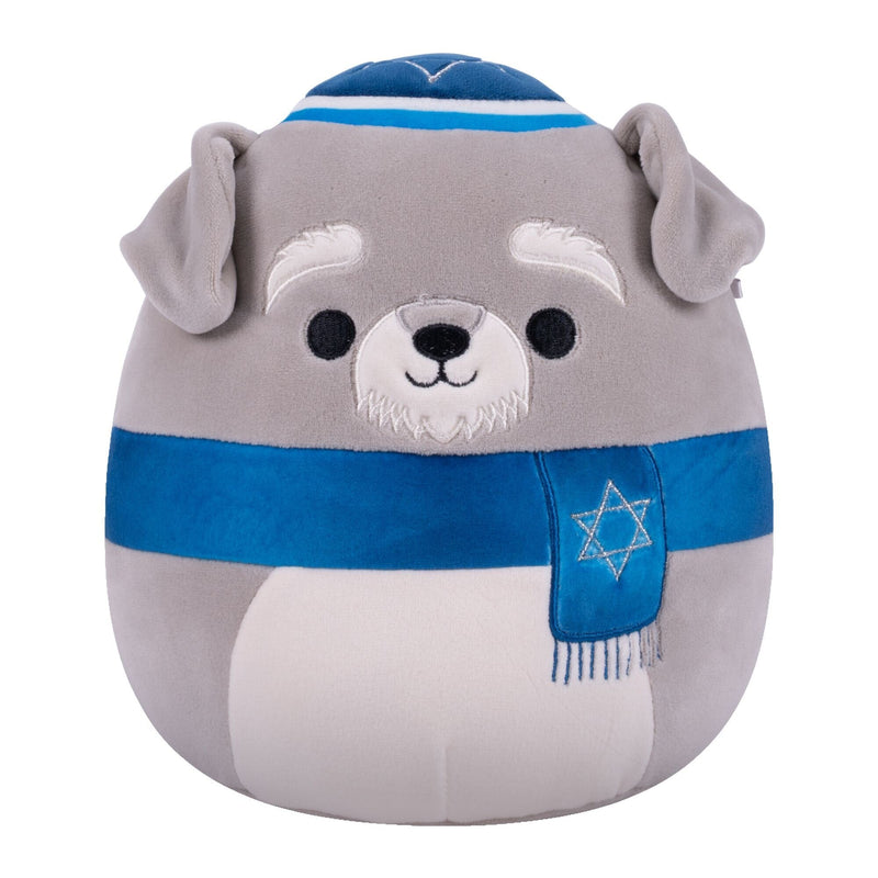 Grey Schnauzer Plush Toy, 8-in, Ages 3+, for Hanukkah W5334