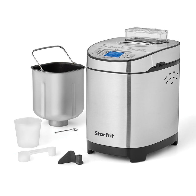 Bread Maker with 12 Digital Functions, Stainless Steel, 2lb U0002
