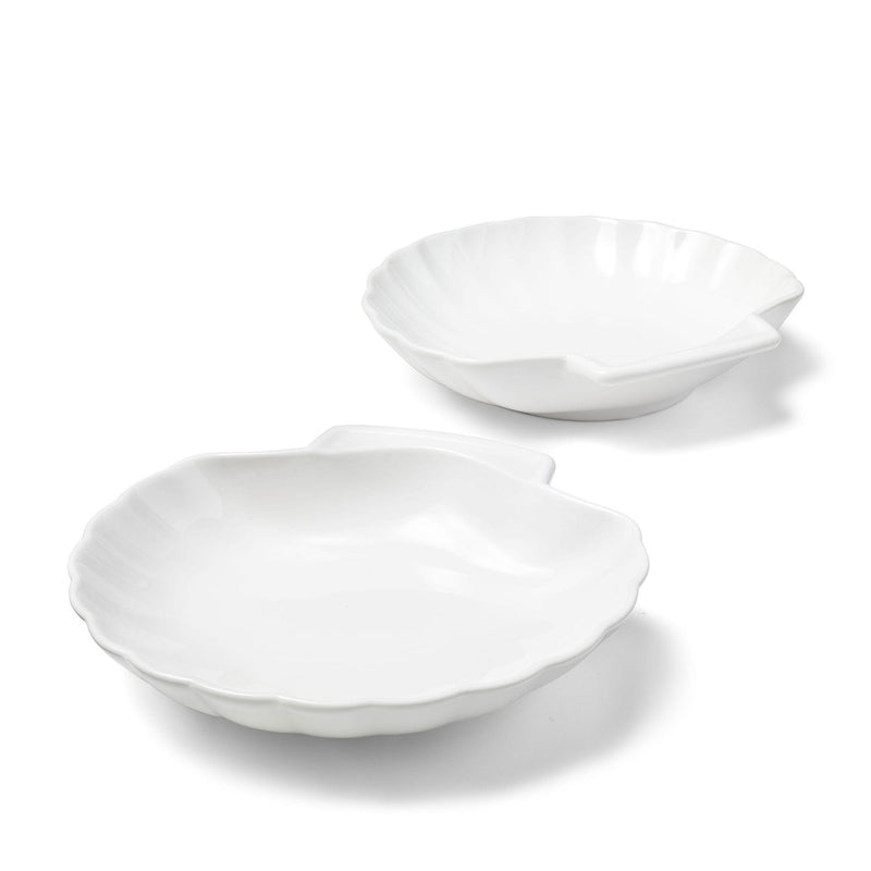Gourmet Bistro Shell Dishes, 2 Piece, White Q0342