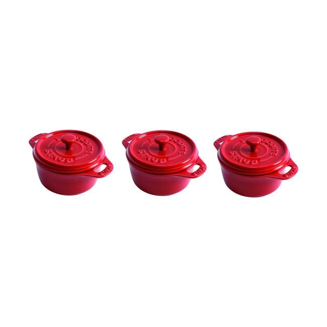 3 piece Cocotte Set Cherry E4817