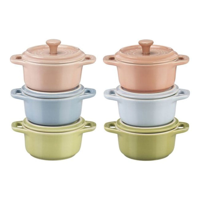 Non-Stick Ceramic Mini Macaron Cocotte Set, 6-pc Y2831