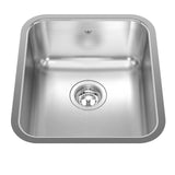 Single Stainless Steel Sink, 15.75x17.75-in