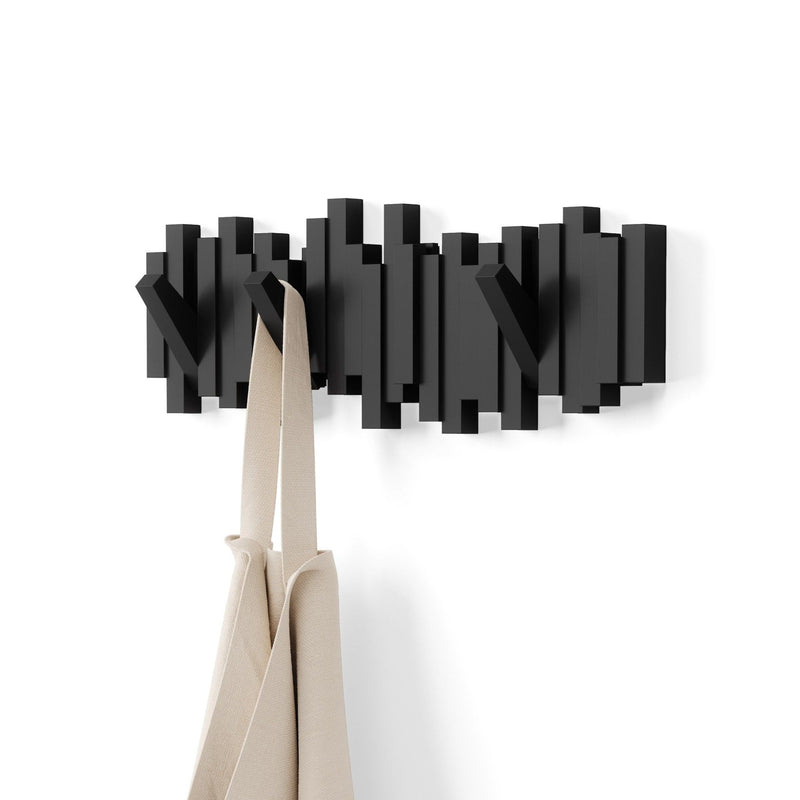 Sticks Multi 5 Hook Rack, Black K8746