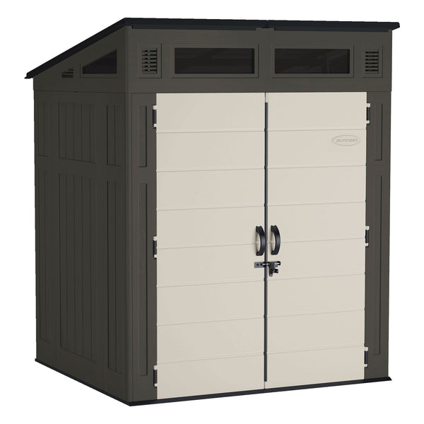 Modernist Outdoor Storage Shed, Grey, 6-ft x 5-ft O6517