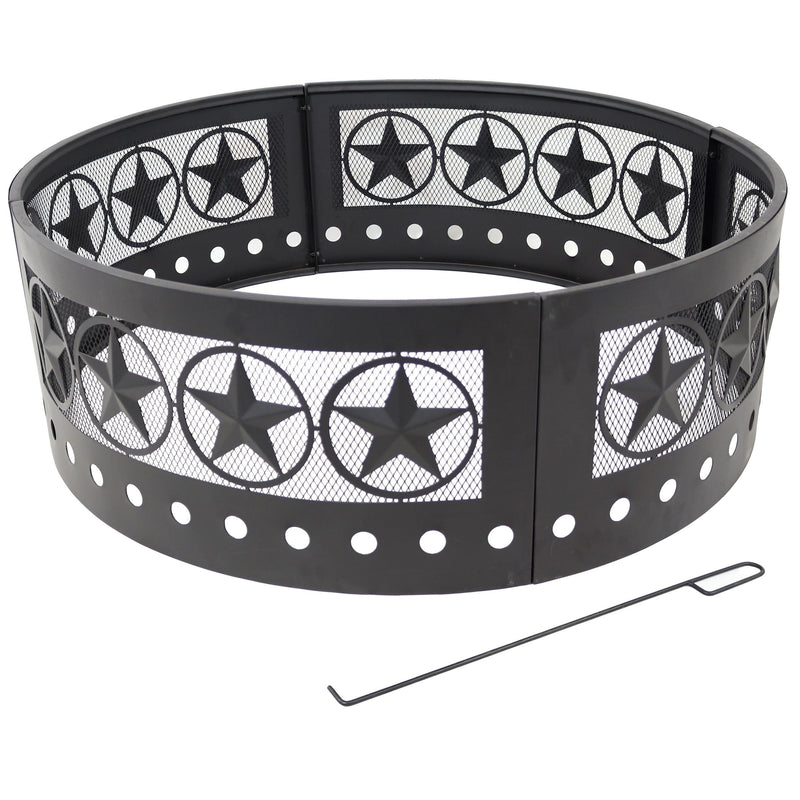 Décor Heavy-Duty Steel Cut Out Campfire Ring, 36-in C2594