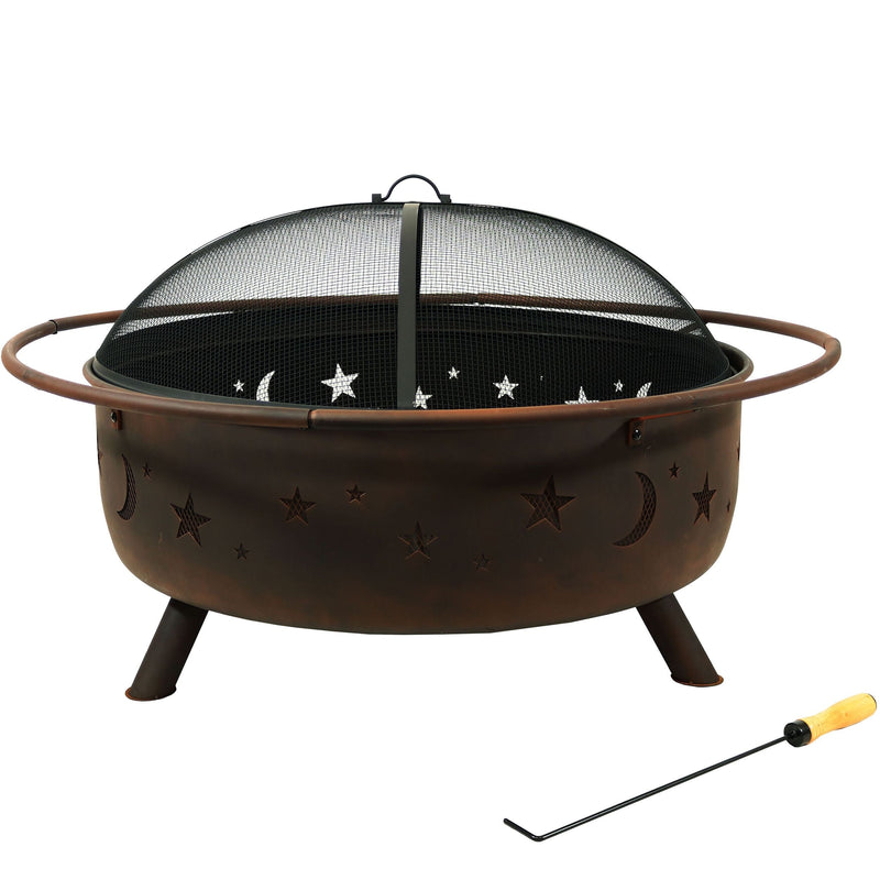 Décor Steel Cosmic Fire Pit, Extra-Large, 42-in C4869