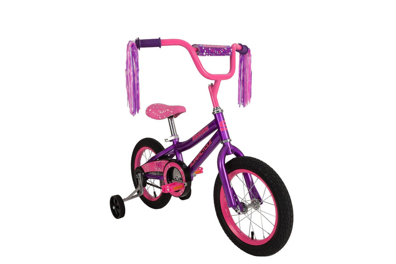 Radium Kids' Bike with Training Wheels, Purple, 14-in L8851