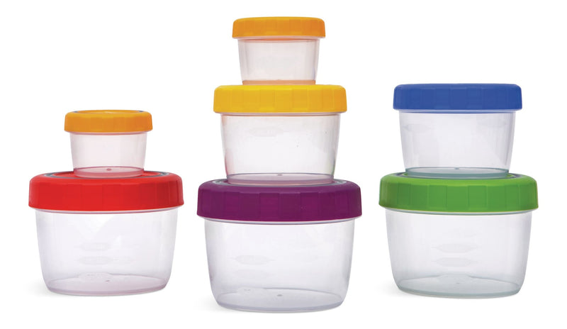 Nestable Clear Plastic Food Storage Container Set with Lids A7134