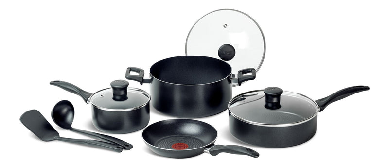 Viva Non-Stick Cookware Set, Black, 9-pc H8983
