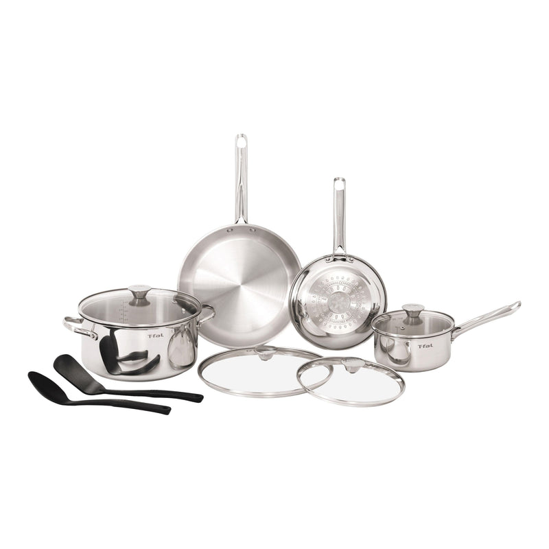 Viva Stainless Steel Cookware Set, Dishwasher & Oven Safe, Pots and Pans Set, 10-pc J0057