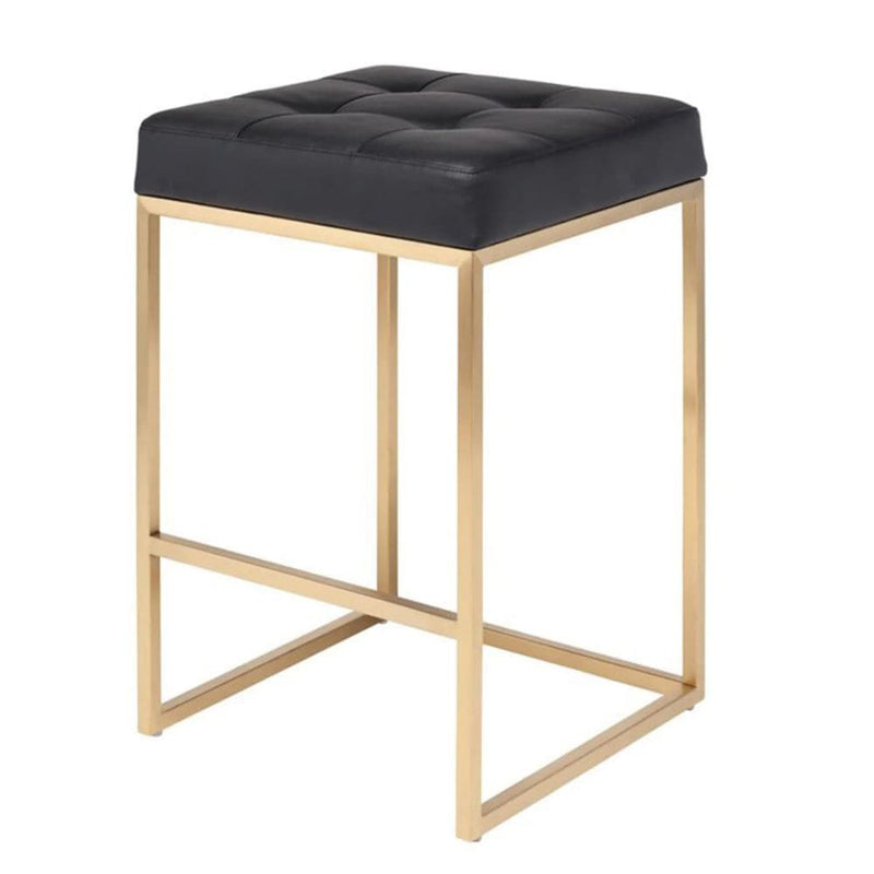 Black Stainless Steel Pipe Counter Stool H9117