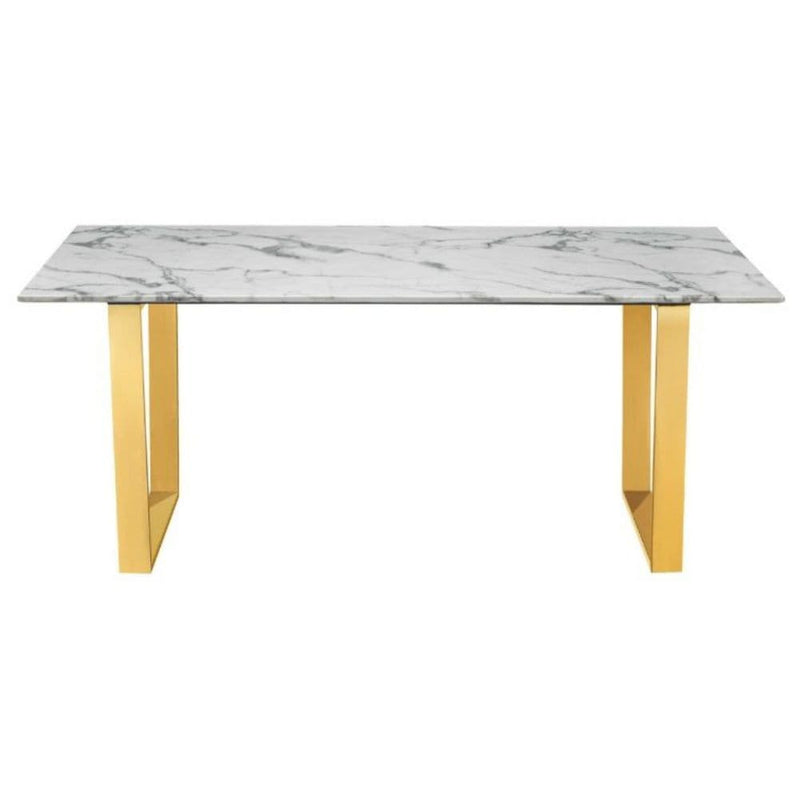 Rectangle Faux Marble Dining Table C6591