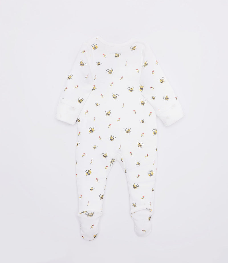 Bee Print Premium Organic Cotton Zippy, Various Sizes B6074
