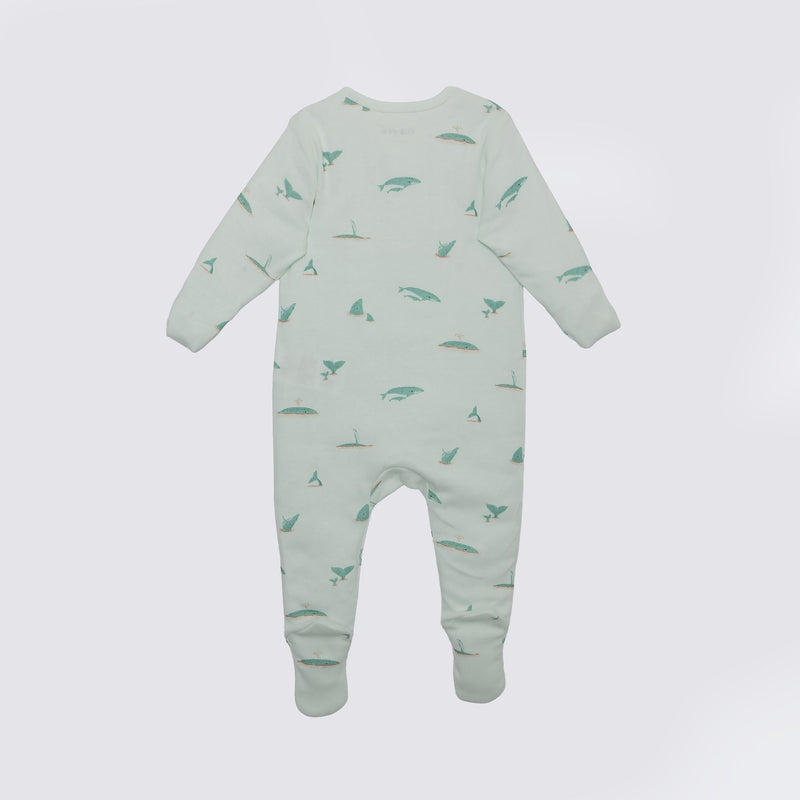 Whale Print Premium Organic Cotton Play and Grow Zippy, Various Sizes L5484