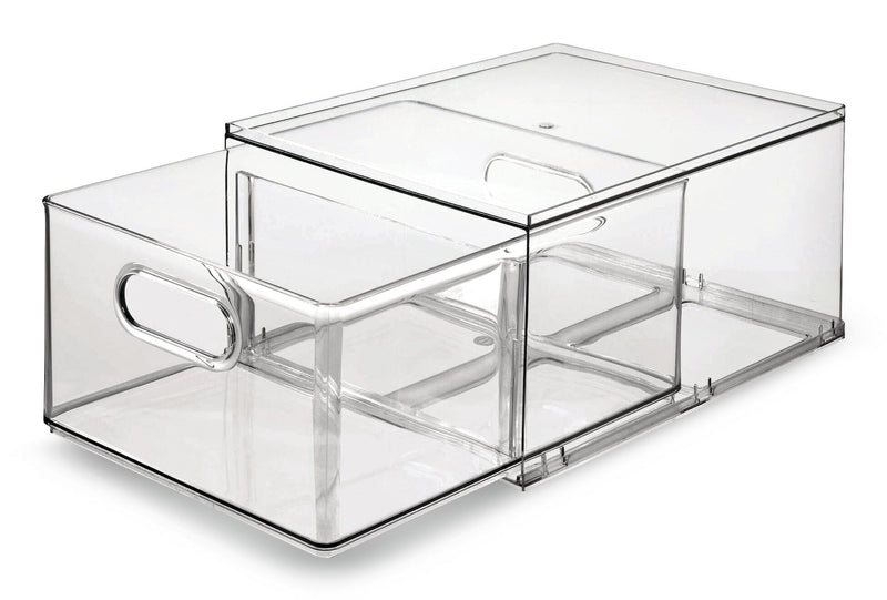 Clear Stackable Divided Customizable Storage Drawer, 11.5-L X4704