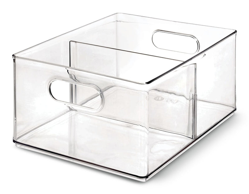 Clear Stackable Divided Deep Organizing Storage Bin, 11.5-L T0053